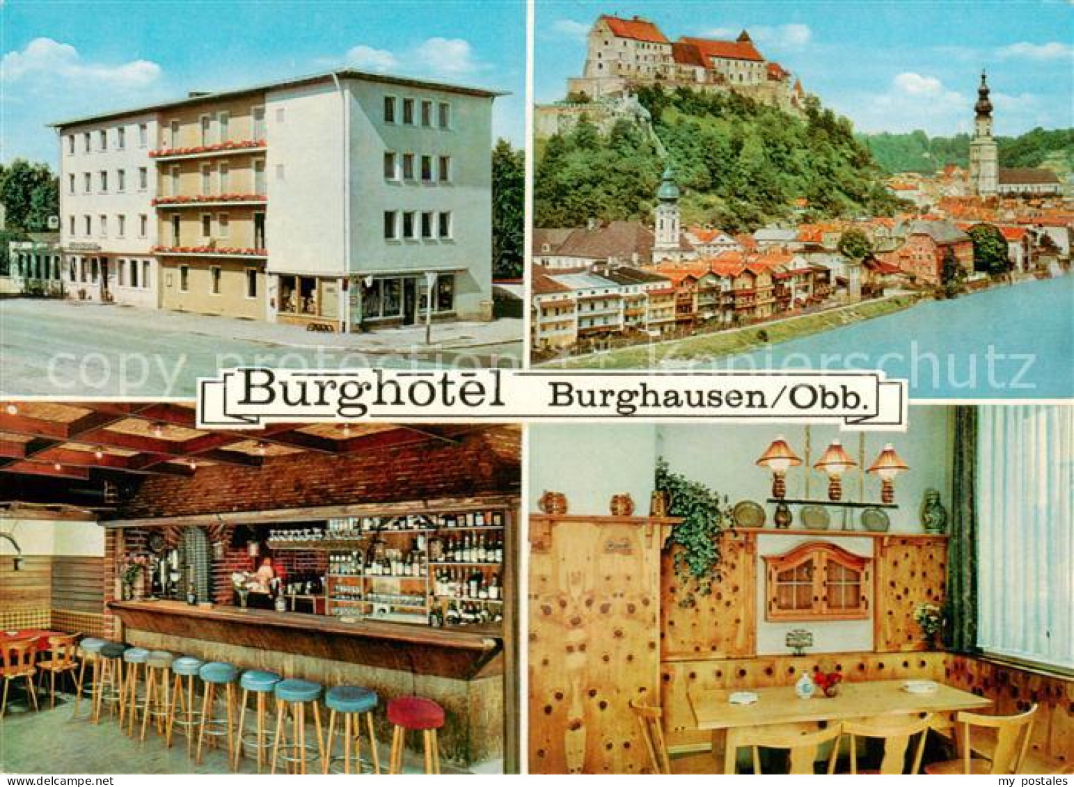 73864502 Burghausen  Salzach Oberbayern Burghotel Gaststube Bar Panorama  - Burghausen