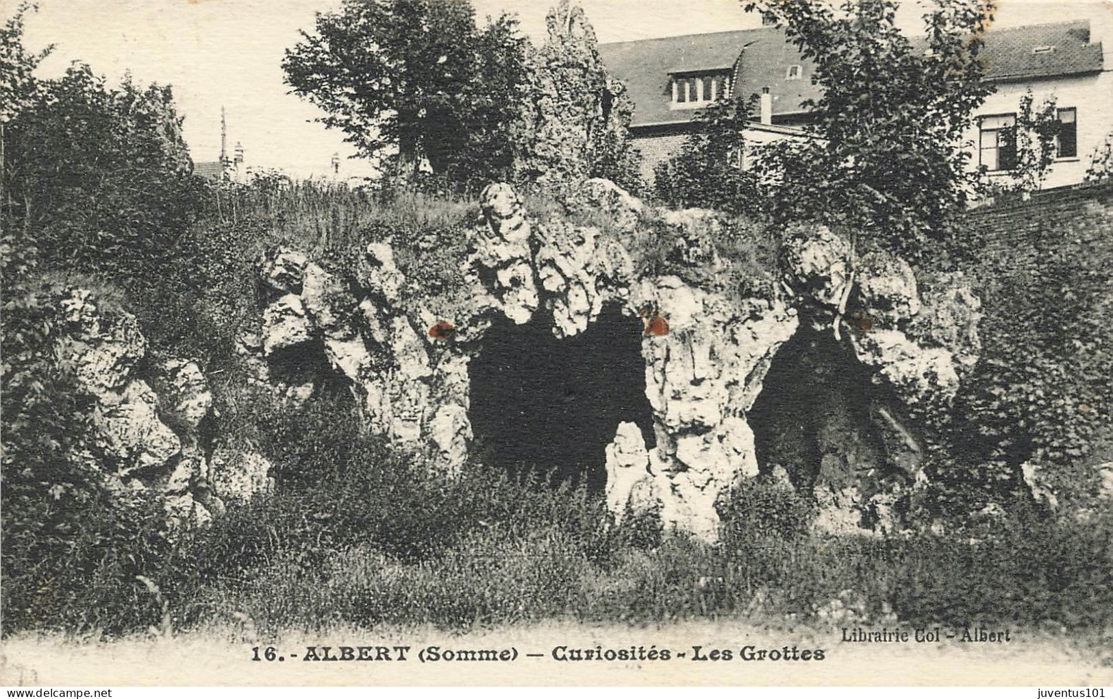 CPA Albert-Curiosités-Les Grottes-16-Timbre       L2905 - Albert