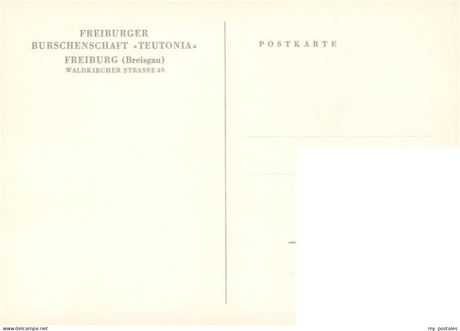 73864357 Freiburg Breisgau Freiburger Burschenschaft Teutonia Kuenstlerkarte Fre - Freiburg I. Br.