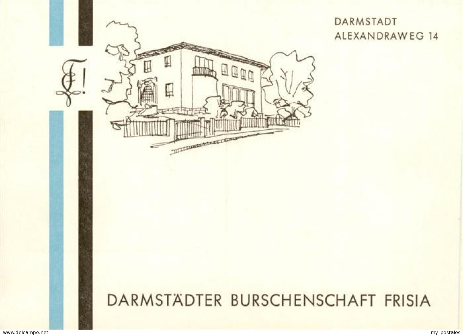 73864356 Darmstadt Darmstaedter Burschenschaft Frisia Kuenstlerkarte Darmstadt - Darmstadt