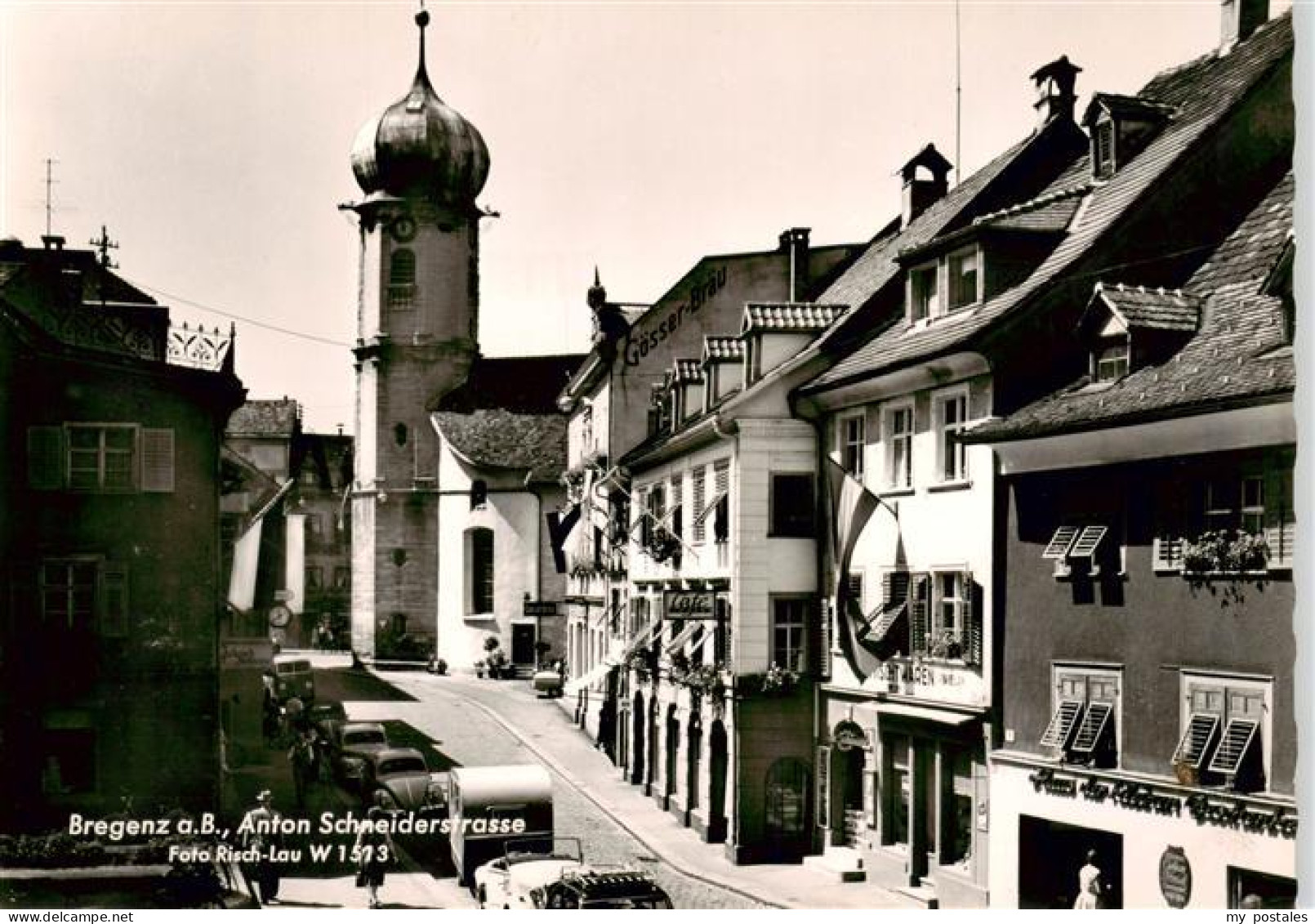 73864271 Bregenz Vorarlberg Bodensee Schneiderstrasse Blick Zur Kirche  - Autres & Non Classés