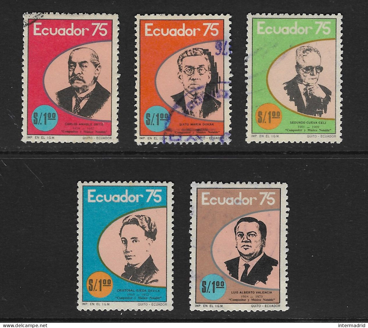 ECUADOR. Yvert Nsº 945/49 Nuevos Y Usados. 2 Sellos Defectuosos - Equateur