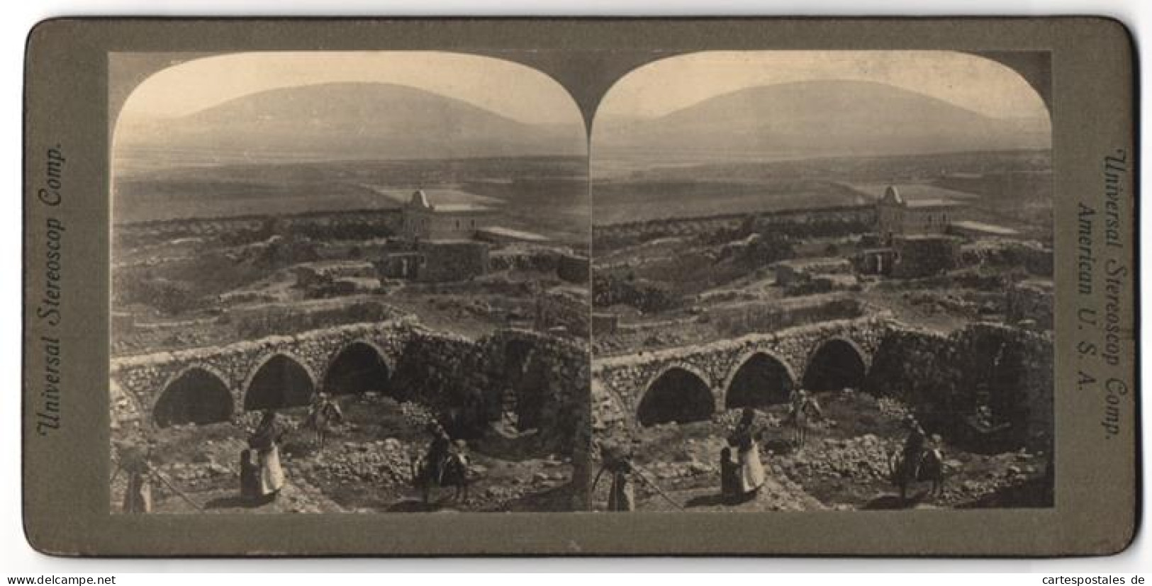 Stereo-Fotografie Universal Studio Company, Ansicht Nain, Das Dorf Nain Und Berg Tabor, Nordöstlich Blickend  - Stereoscopic