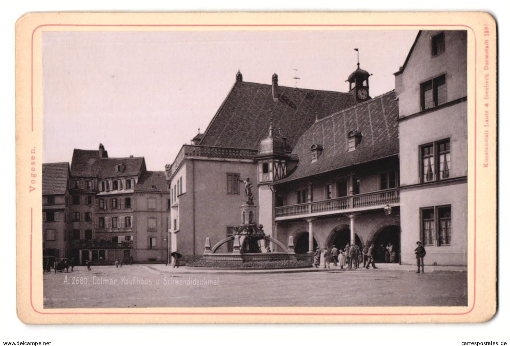 Photo Lautz & Isenbeck, Darmstadt,  Vue De Colmar, Kaufhaus Et Schwendidenkmal  - Lugares