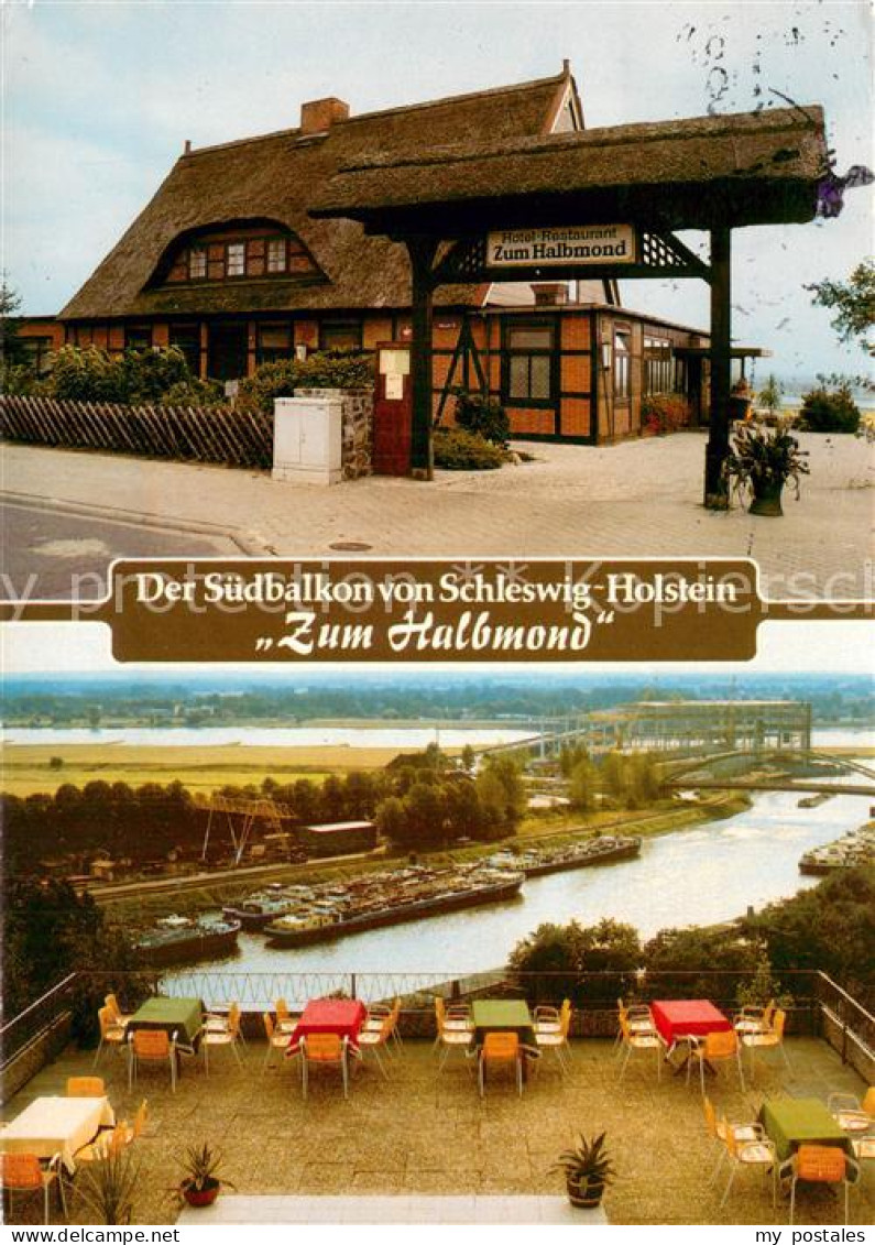73756487 Lauenburg Elbe Restaurant-Hotel Zum Halbmond Bundeskegelbahn Aussicht T - Lauenburg