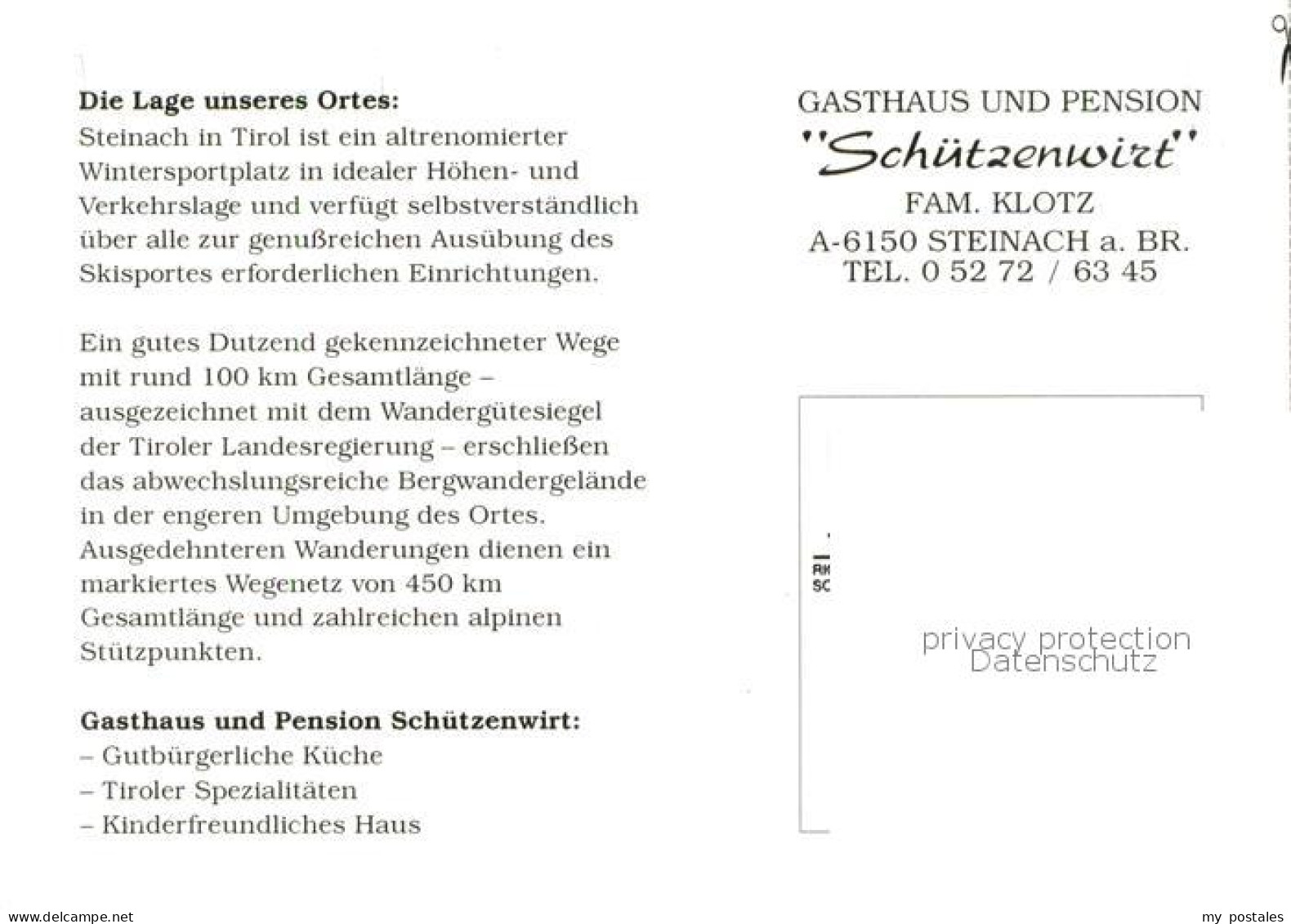 73756410 Steinach Brenner Tirol Gasthaus Penson Schuetzenwirt Steinach Brenner T - Other & Unclassified