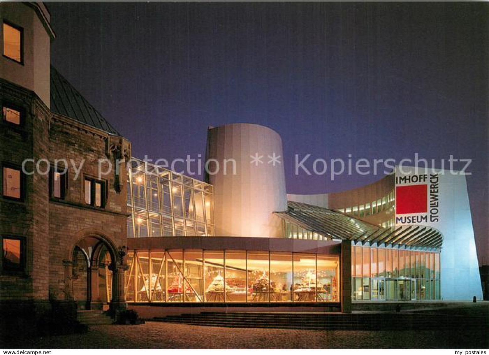 73756380 Koeln  Rhein Imhoff Stollwerck Museum Bei Nacht  - Köln