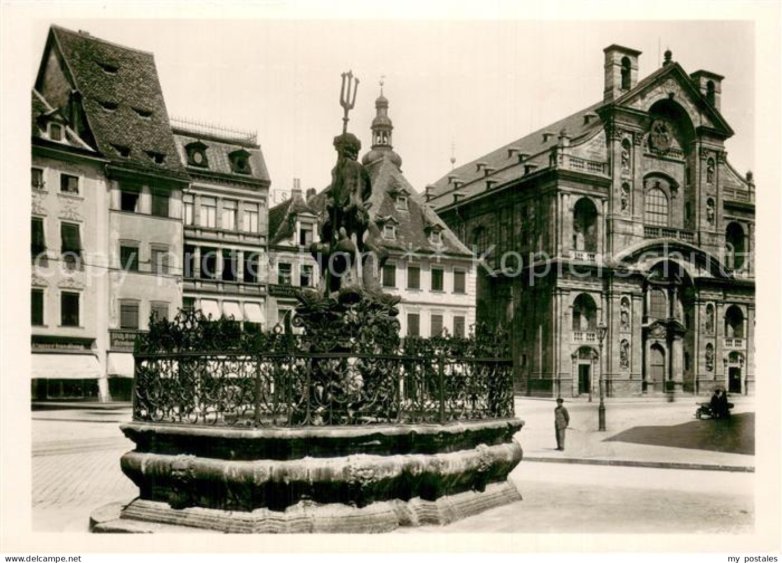 73756342 Bamberg Neptunsbrunnen Am Gruenmarkt Gabelmann S. MArtin Bamberg - Bamberg