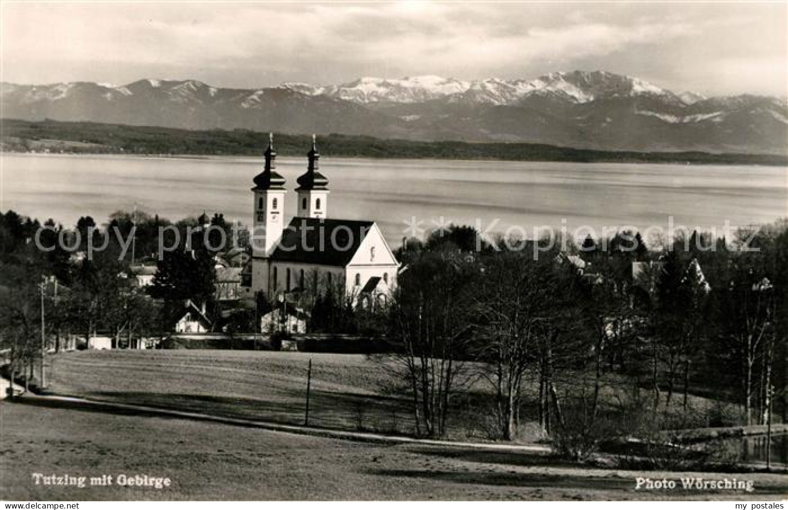 73065397 Tutzing Mit Kirche Und Gebirge Tutzing - Tutzing