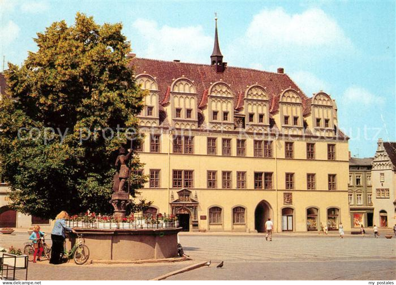 73065347 Naumburg Saale Rathaus Wilhelm Pieck Platz Brunnen Naumburg Saale - Naumburg (Saale)