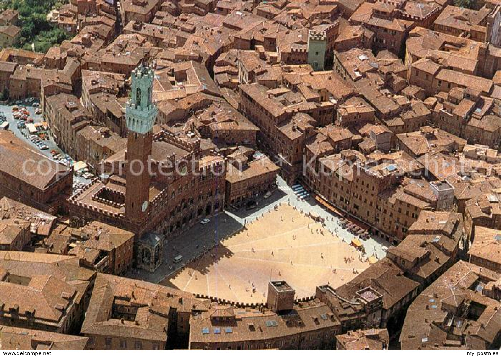 73065223 Siena Piazza Del Campo E Palazzo Comunale Veduta Aerea Siena - Other & Unclassified