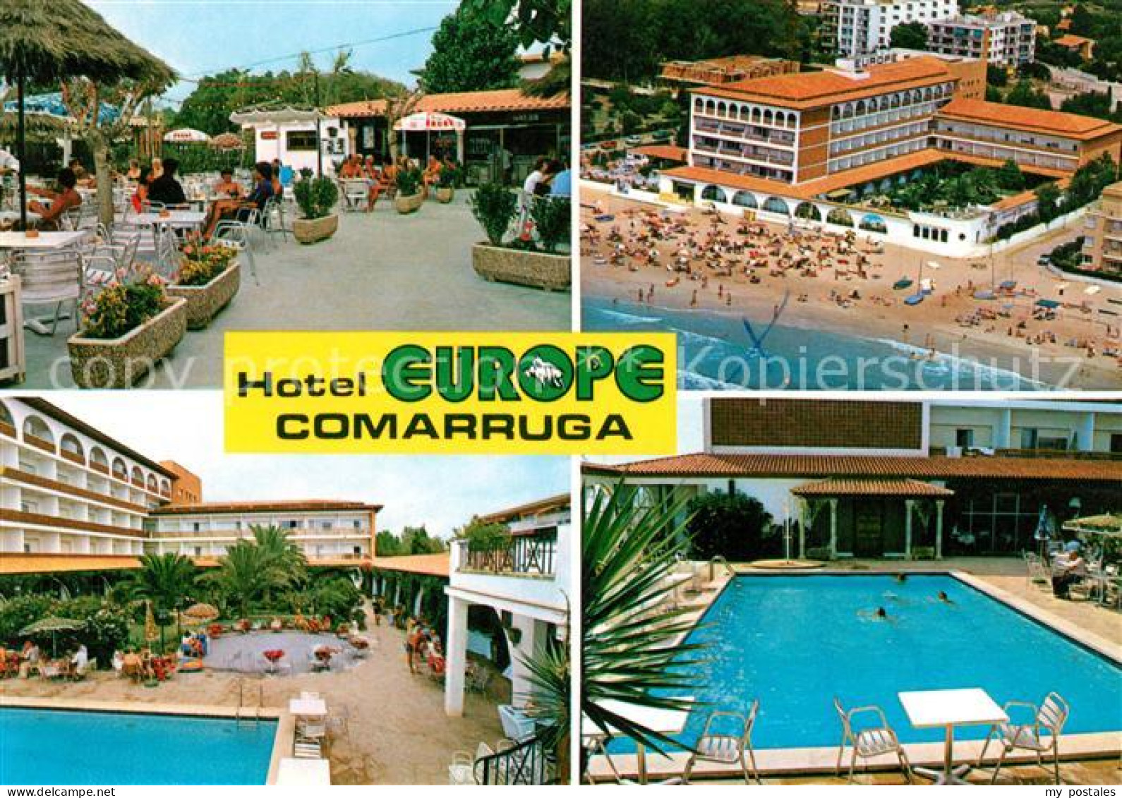 73064513 Comarruga Hotel Europe Fliegeraufnahme Swimmingpool  - Other & Unclassified