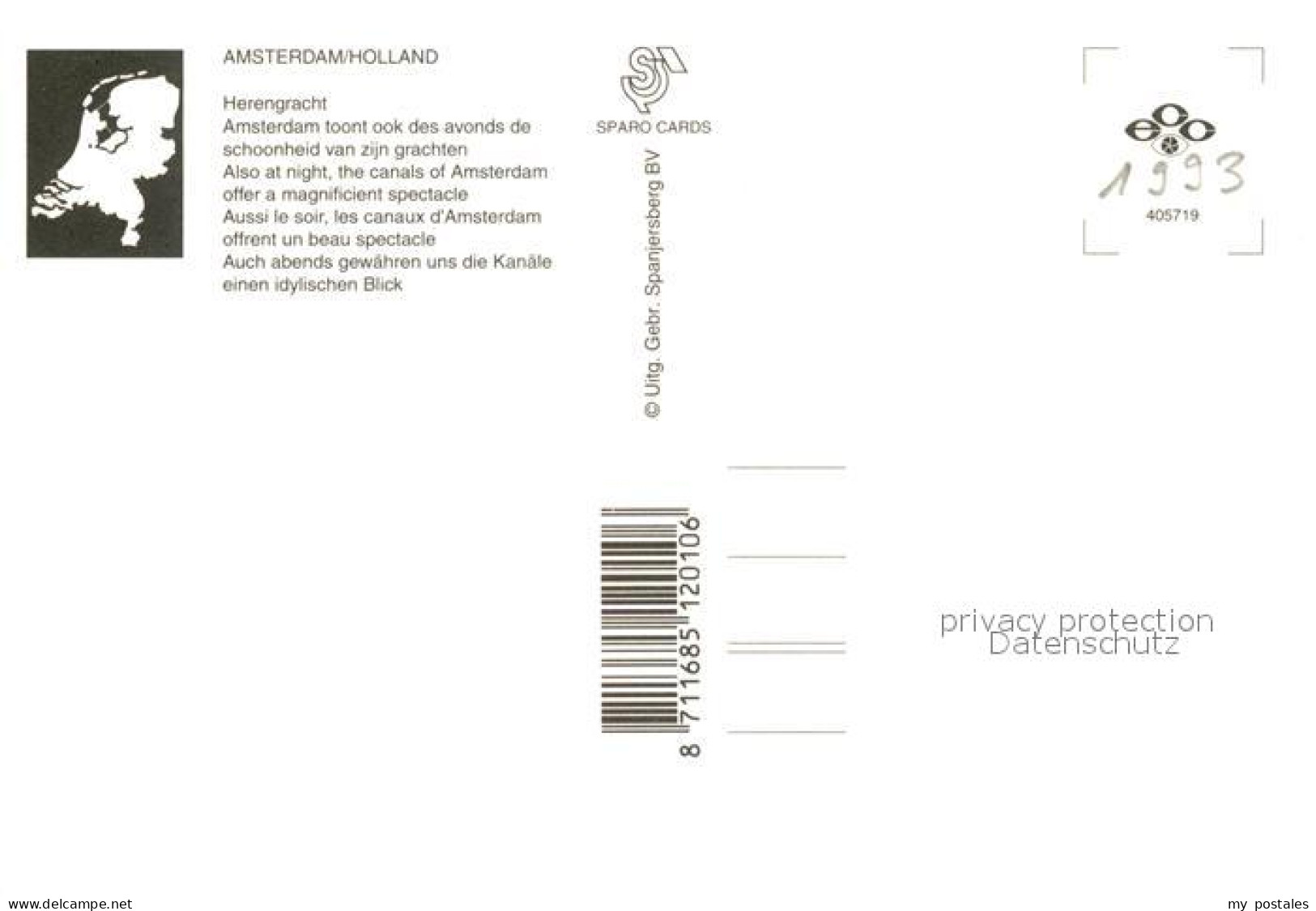 73063975 Amsterdam Niederlande Herengracht  Amsterdam Niederlande - Altri & Non Classificati