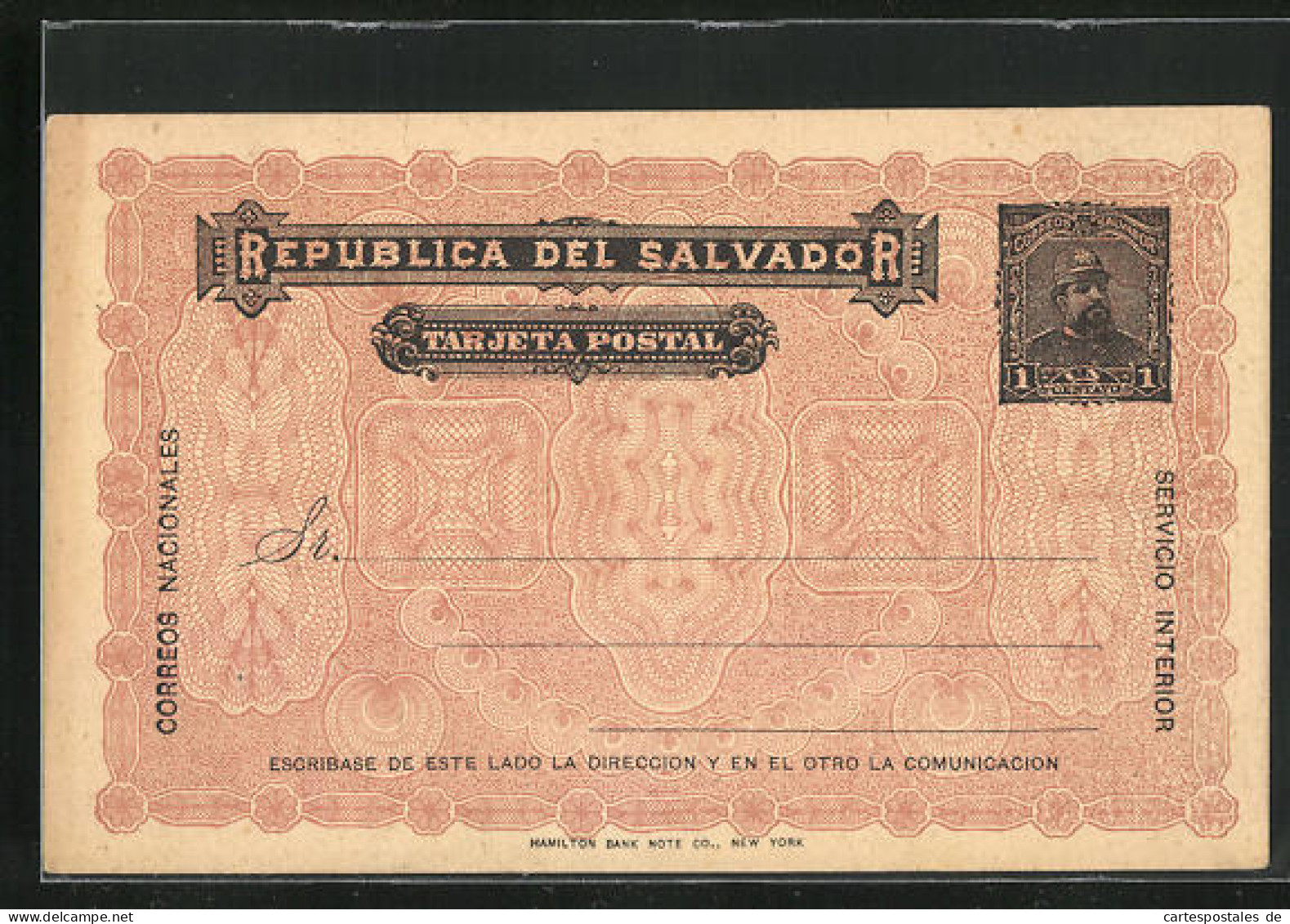 AK Salvador, Ganzsache Republica Del Salvador  - Postzegels (afbeeldingen)
