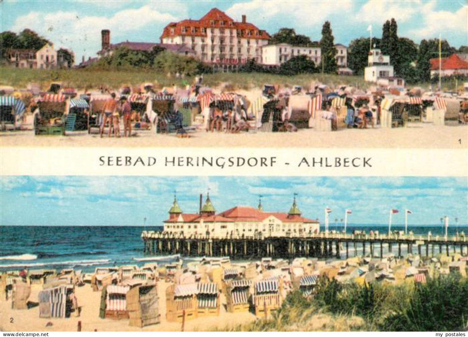 73063374 Ahlbeck Ostseebad Heringsdorf Strand Seebruecke FDGB Heim Solidaritaet  - Andere & Zonder Classificatie