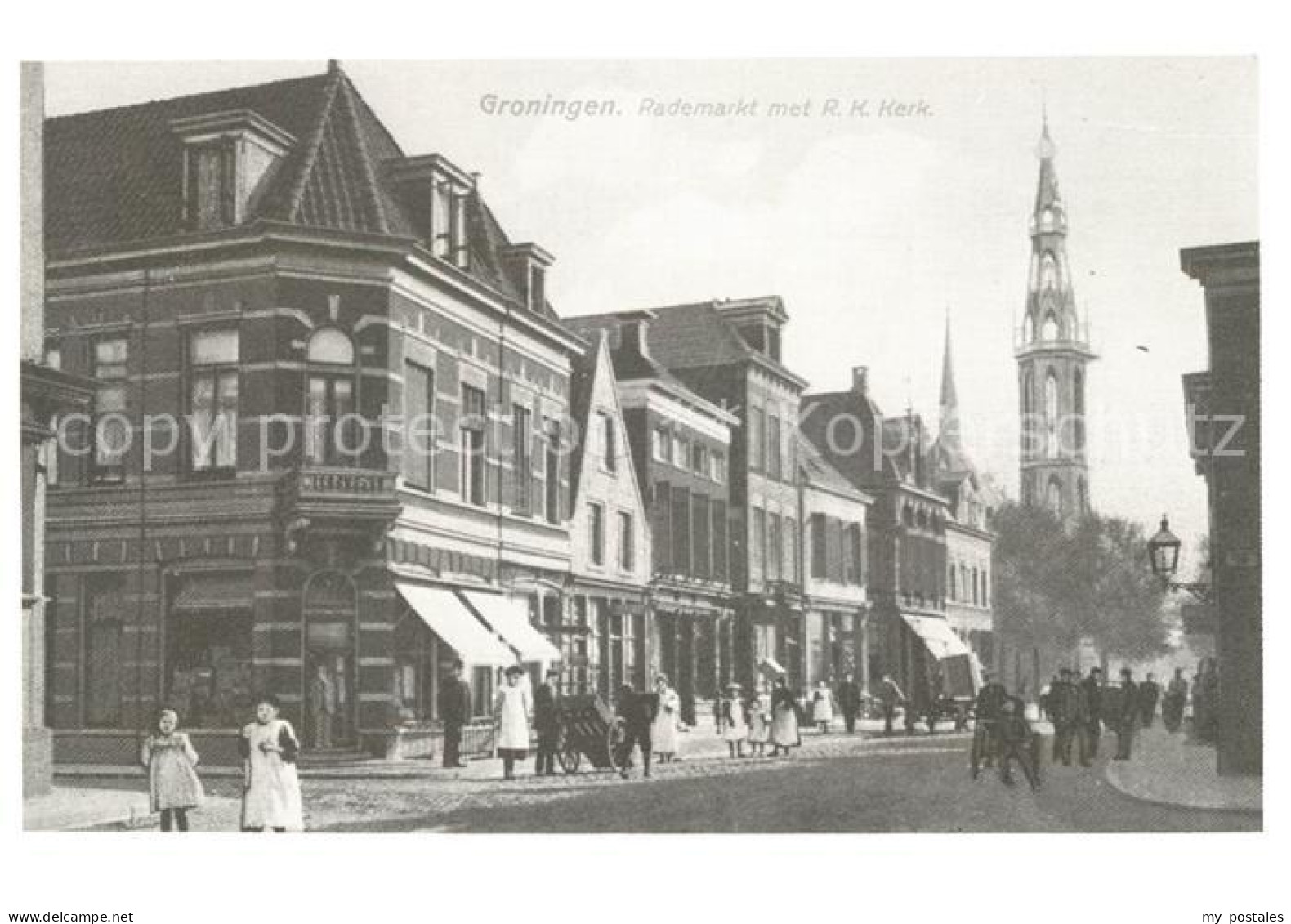 73063127 Groningen Rademarkt Met RK Kerk Repro Groningen - Other & Unclassified