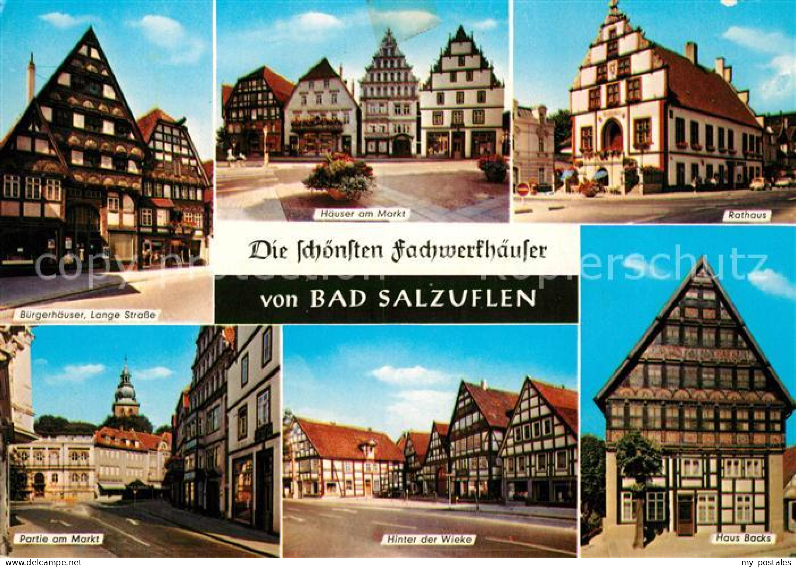 73062952 Bad Salzuflen Buergerhaeuser Lange Str Markt Rathaus Partie Hinter Der  - Bad Salzuflen