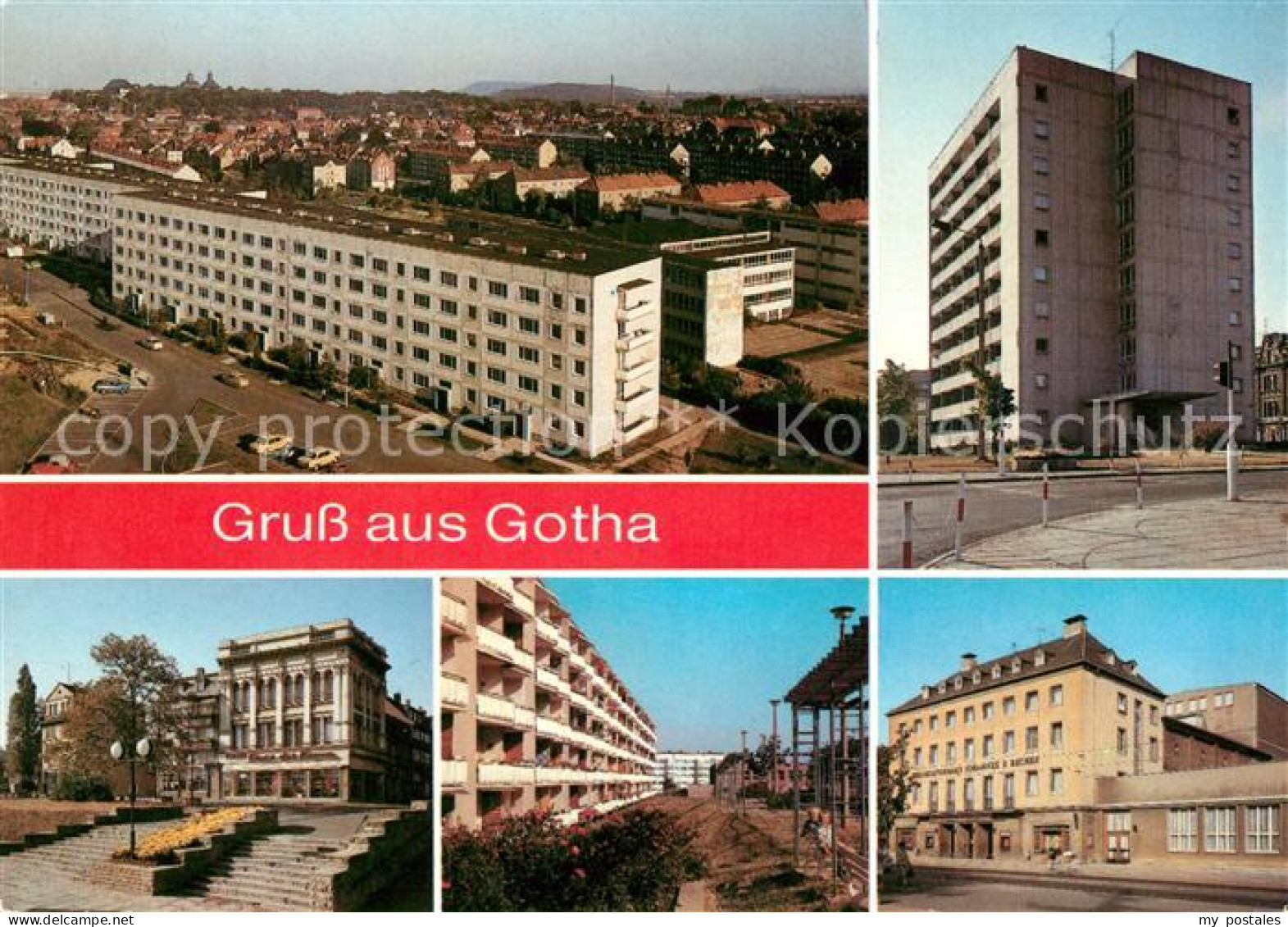 73062321 Gotha Thueringen Stadtpanorama Hochhaus Leninplatz Neubaugebiet Kreisku - Gotha