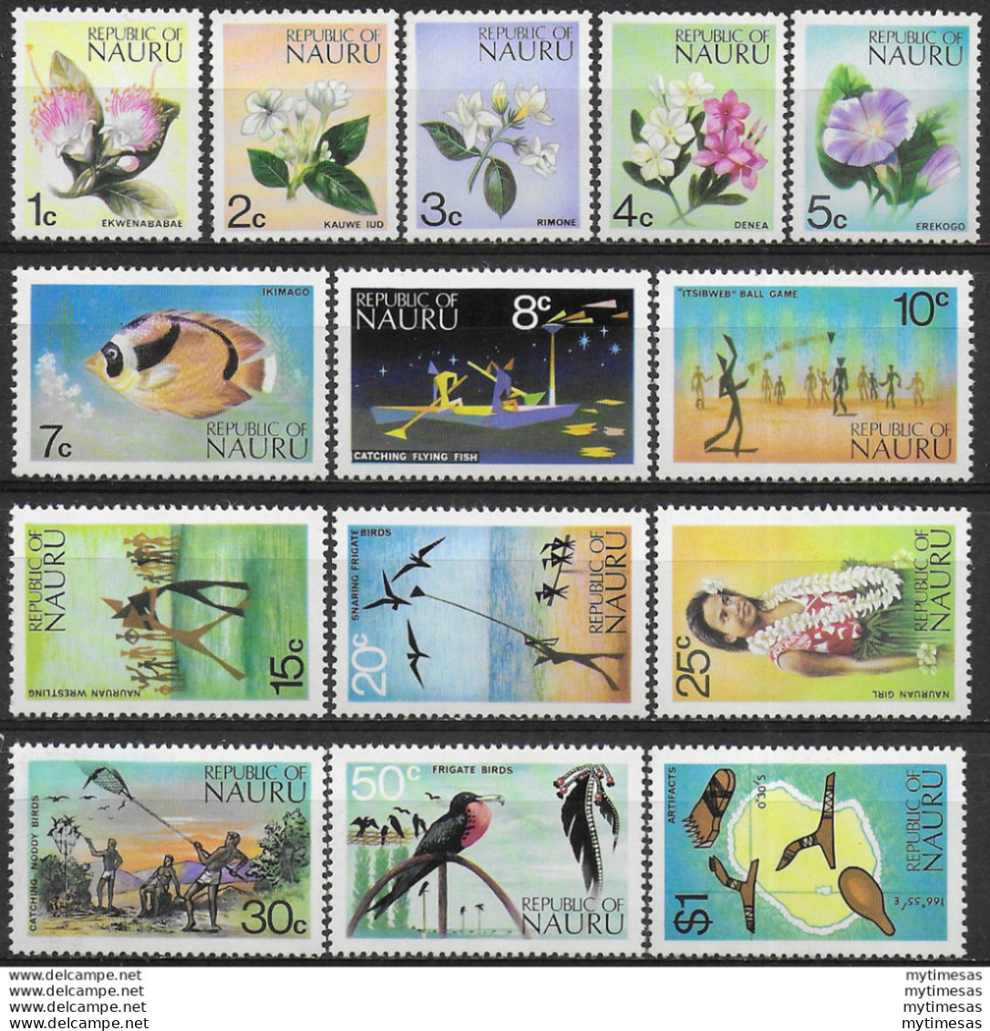 1973 Nauru Landscapes And Activities 14v. MNH SG N. 99/112 - Other & Unclassified