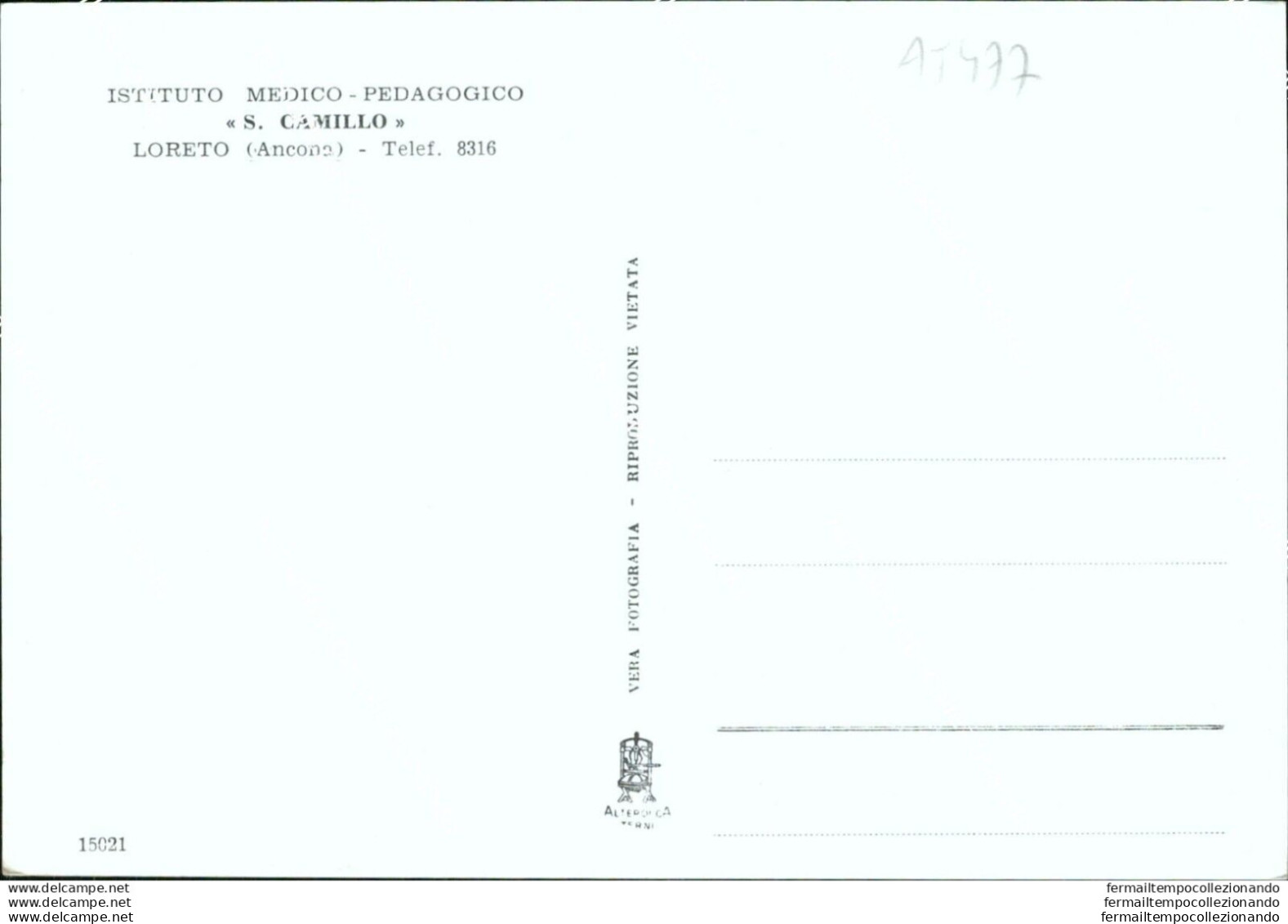 At477 Cartolina Loreto Istituto Medico Provincia Di Ancona - Ancona