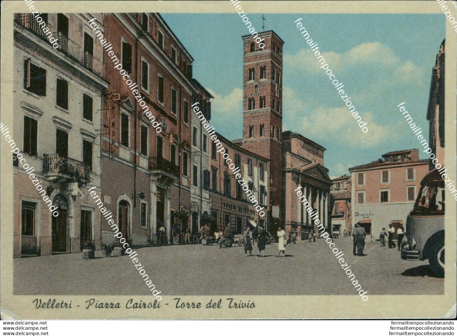 Bf528 Cartolina Velletri Piazza Cairoli Torre Del Trivio Provincia Di Roma - Autres & Non Classés