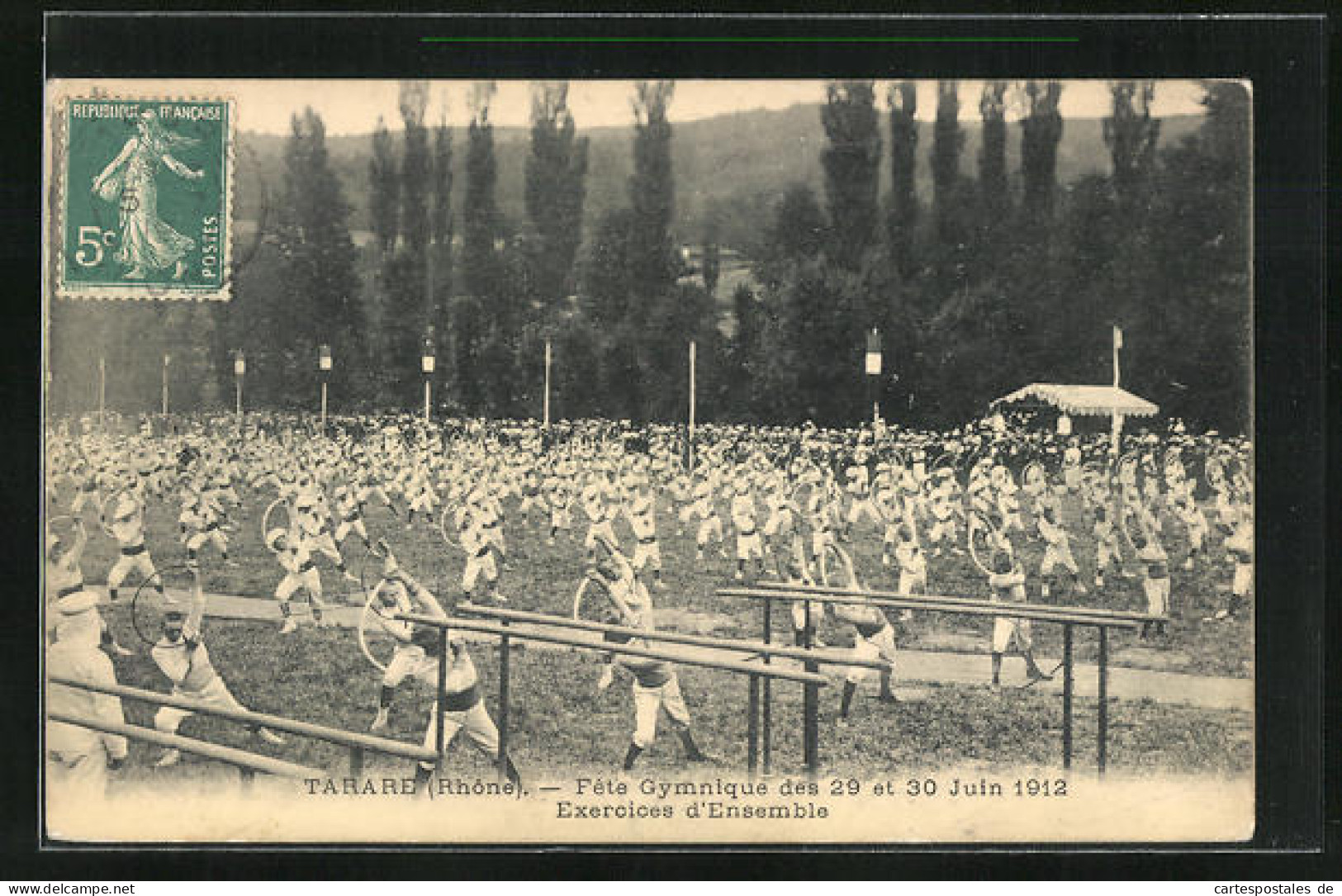 CPA Tarare, Fête Gymnique Des 29 Et 30 Juin 1912, Exercices D`Ensemble, Fête De Gymnastique  - Tarare