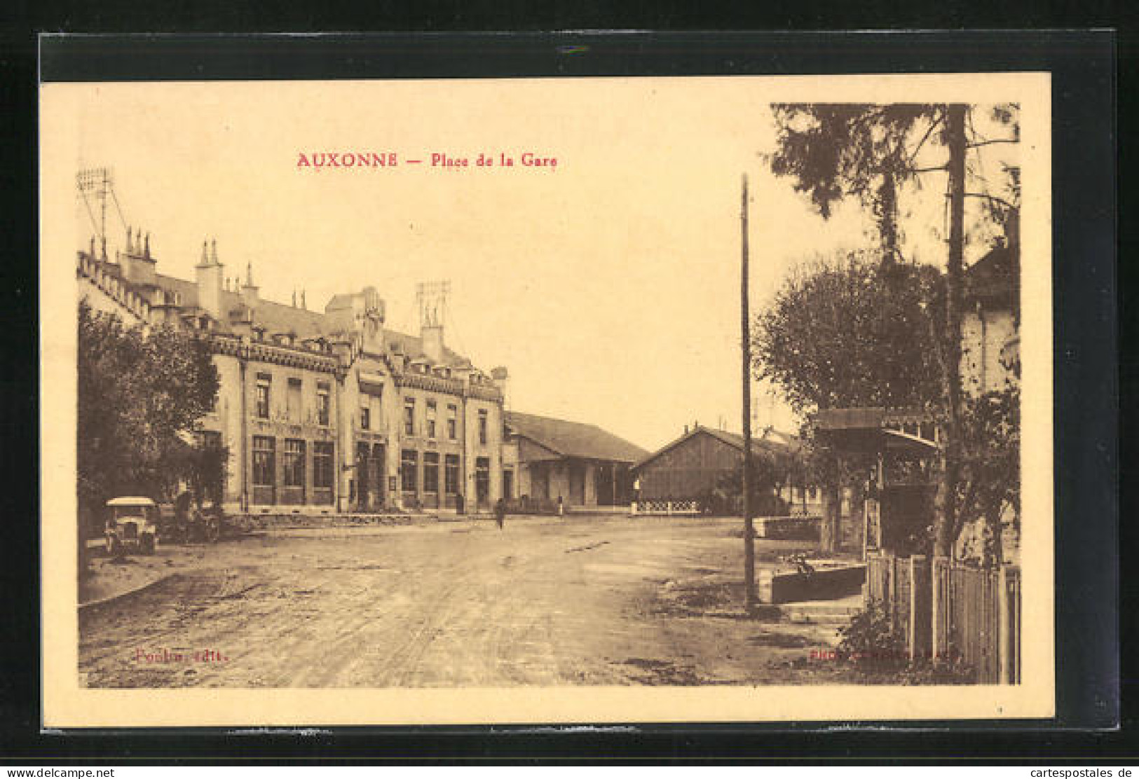 CPA Auxonne, Place De La Gare, La Gare  - Auxonne