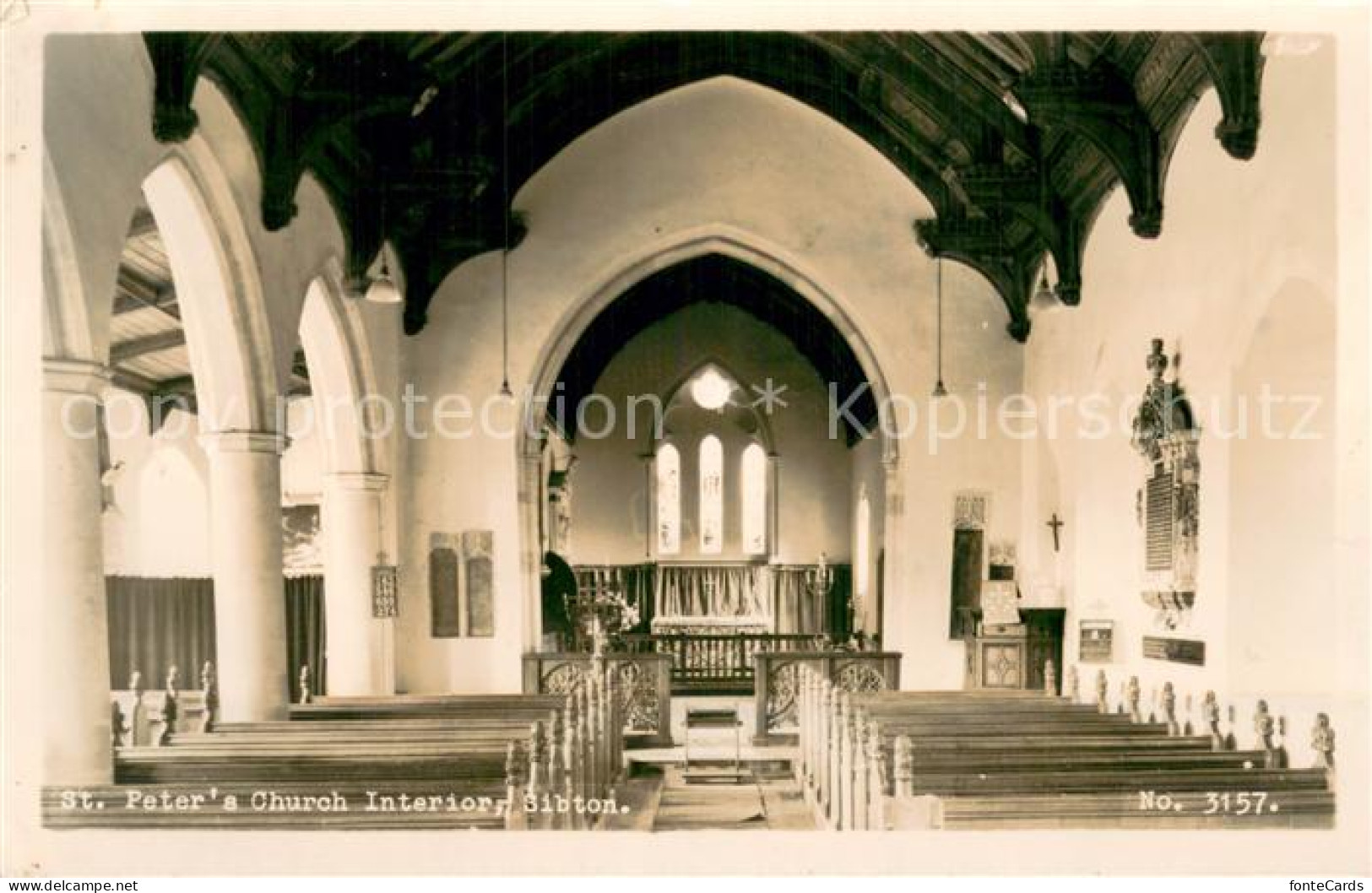 73781009 Sibton Saxmundham UK St Peters Church Interior  - Autres & Non Classés