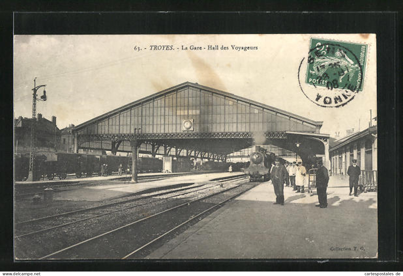 CPA Troyes, La Gare - Hall Des Voyageurs, La Gare  - Troyes