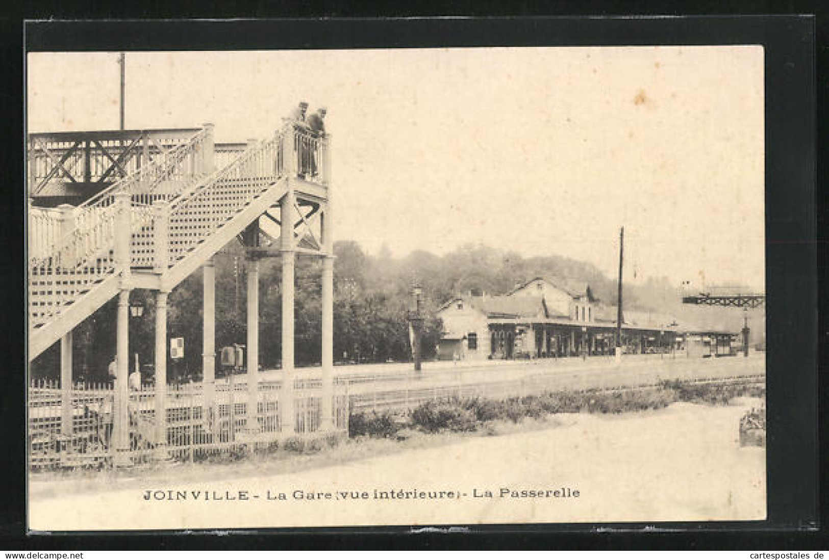 CPA Joinville, La Gare, La Passerelle, La Gare  - Joinville