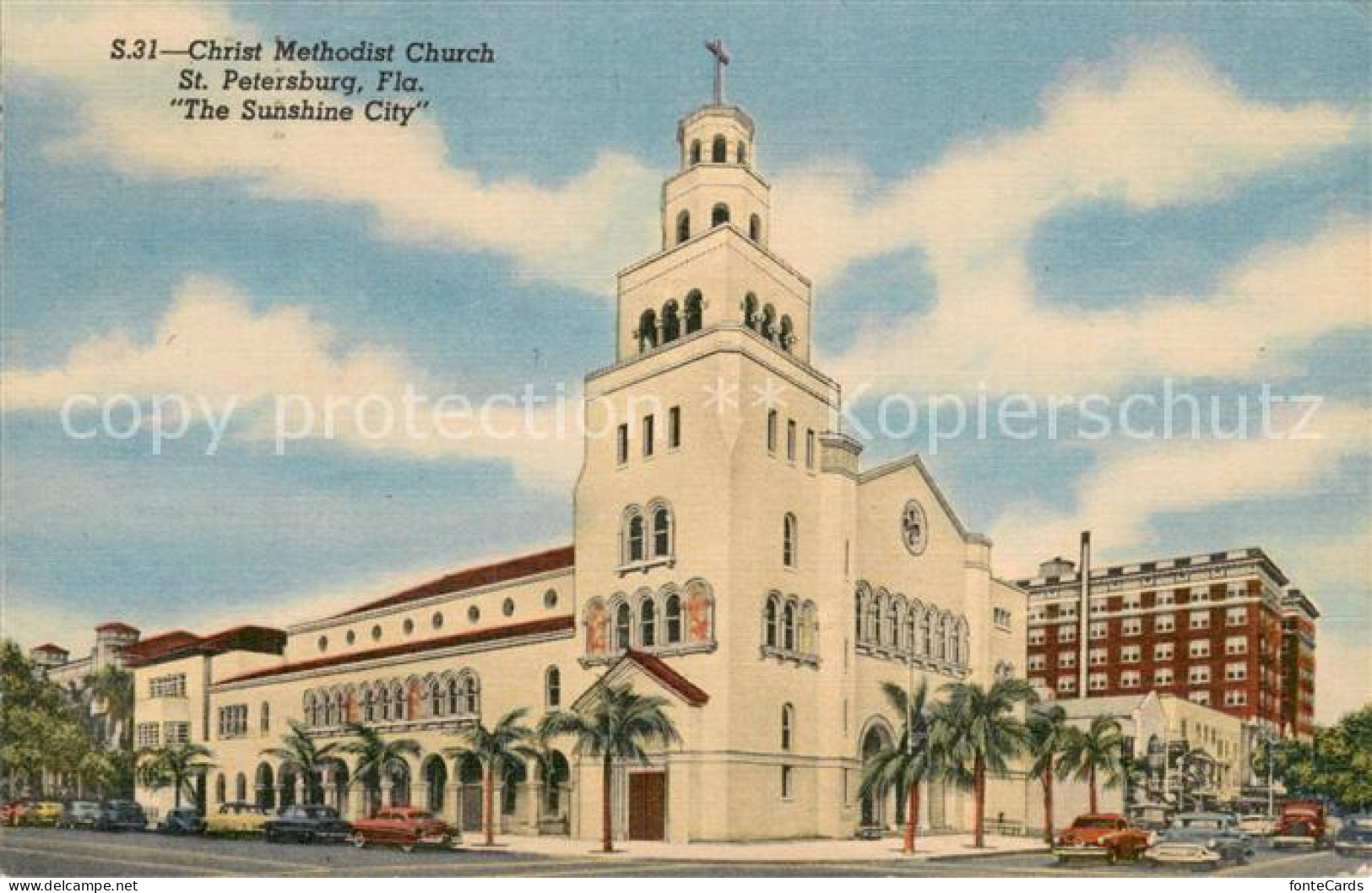 73780891 St_Petersburg_Florida Christ Methodist Church Illustration - Autres & Non Classés