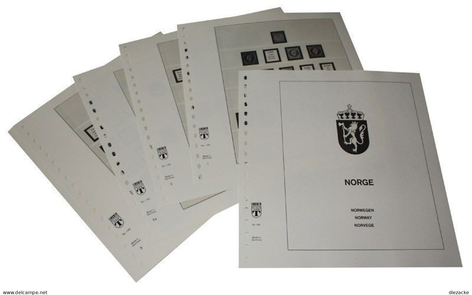 Lindner-T Norwegen 1998-2010 Vordrucke 195-98 Neuware ( - Pre-printed Pages