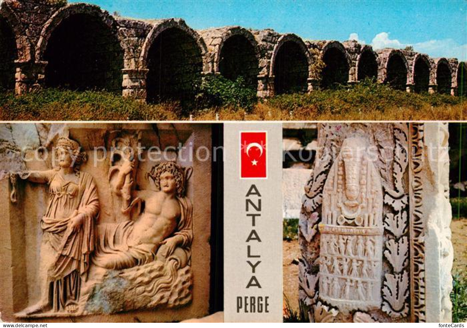 73009179 Antalya The Background Of The Stadium Seats The Friezes And Artemis Of  - Turquie