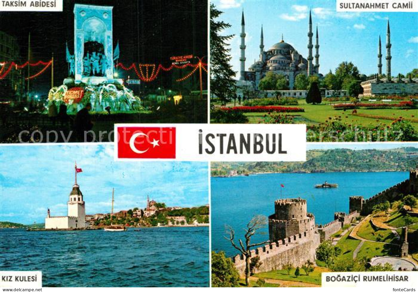 73007076 Istanbul Constantinopel Taksim Abidesi Sultanahmet Camii Kiz Kulesi Bog - Turquie