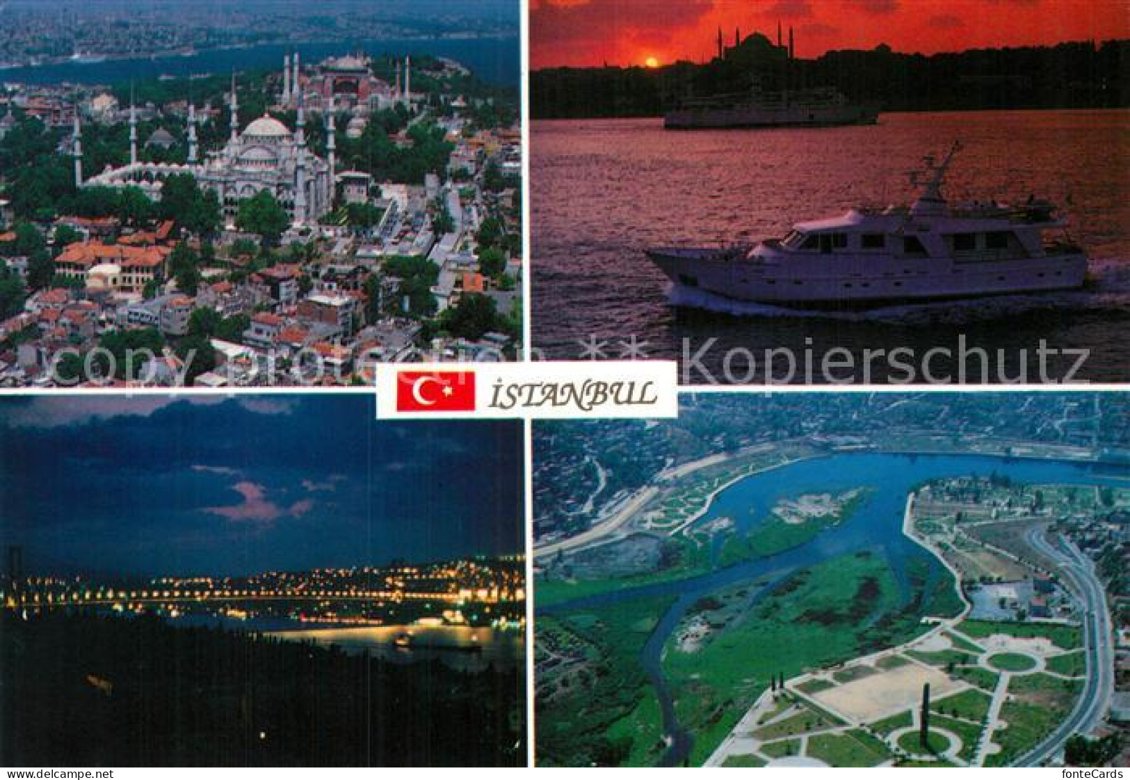 73007001 Istanbul Constantinopel Blaue Moschee Panorama Fliegeraufnahme  - Turkije