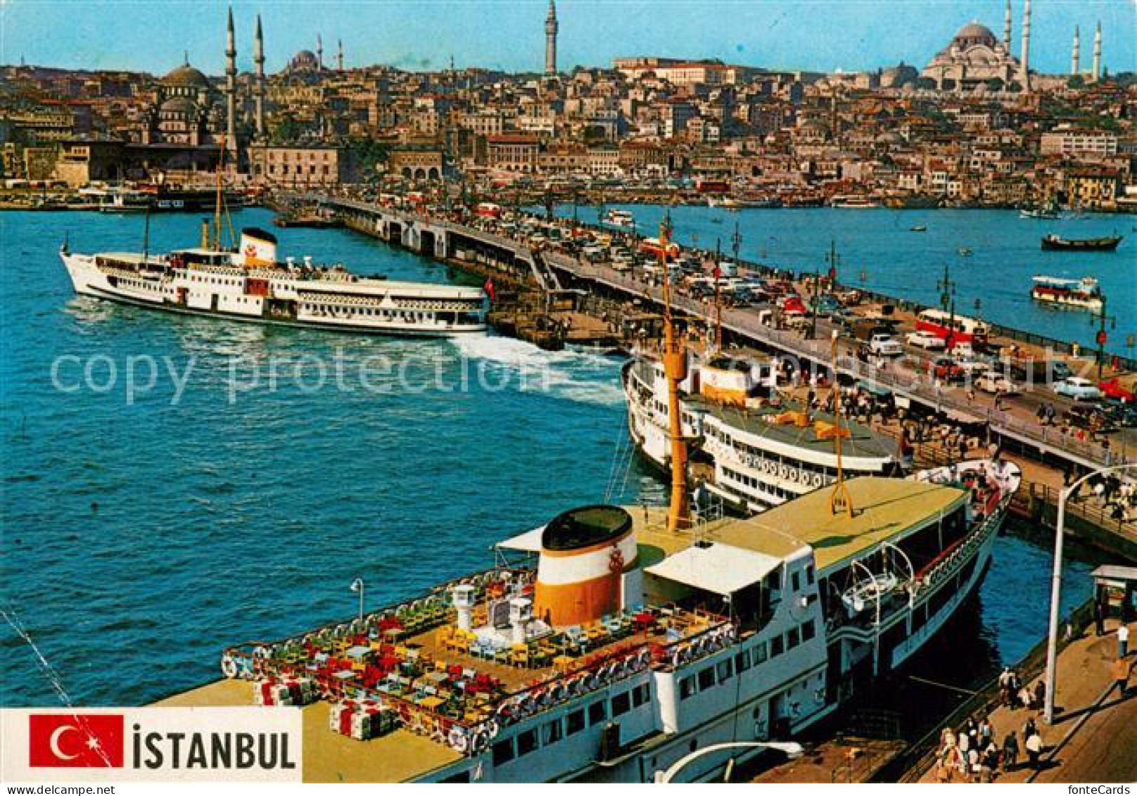 73005840 Istanbul Constantinopel Galata Bruecke Neue Moschee Sueleymaniye Istanb - Turquie