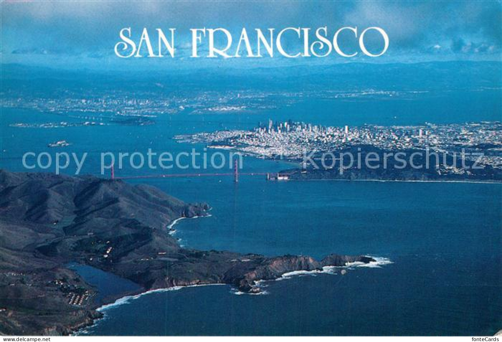 73005758 San_Francisco_California Aerial View Shows The Golden Gate Bridge - Autres & Non Classés