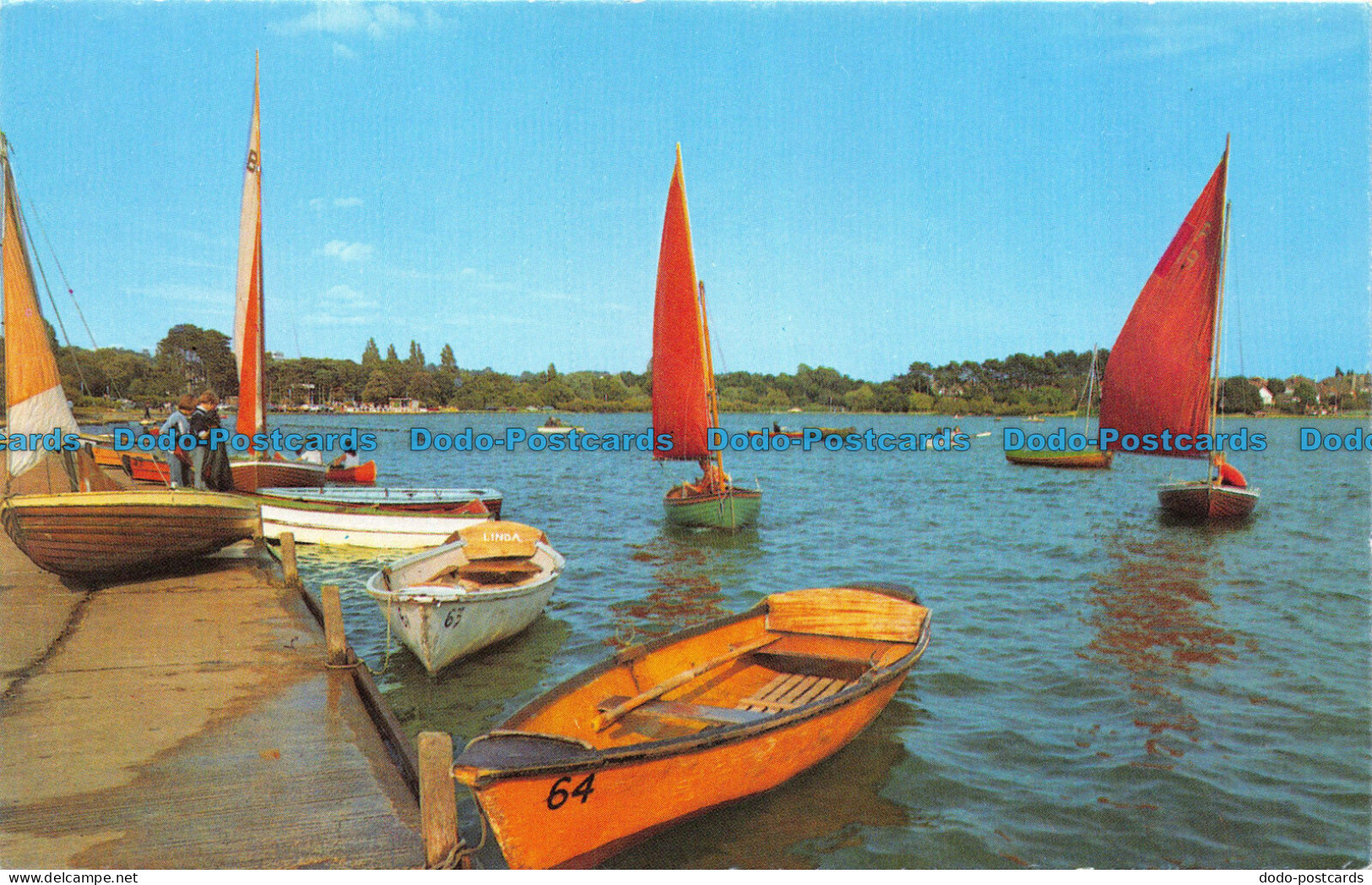 R067414 Sailing In Poole Park. Poole. Salmon. 1988 - World