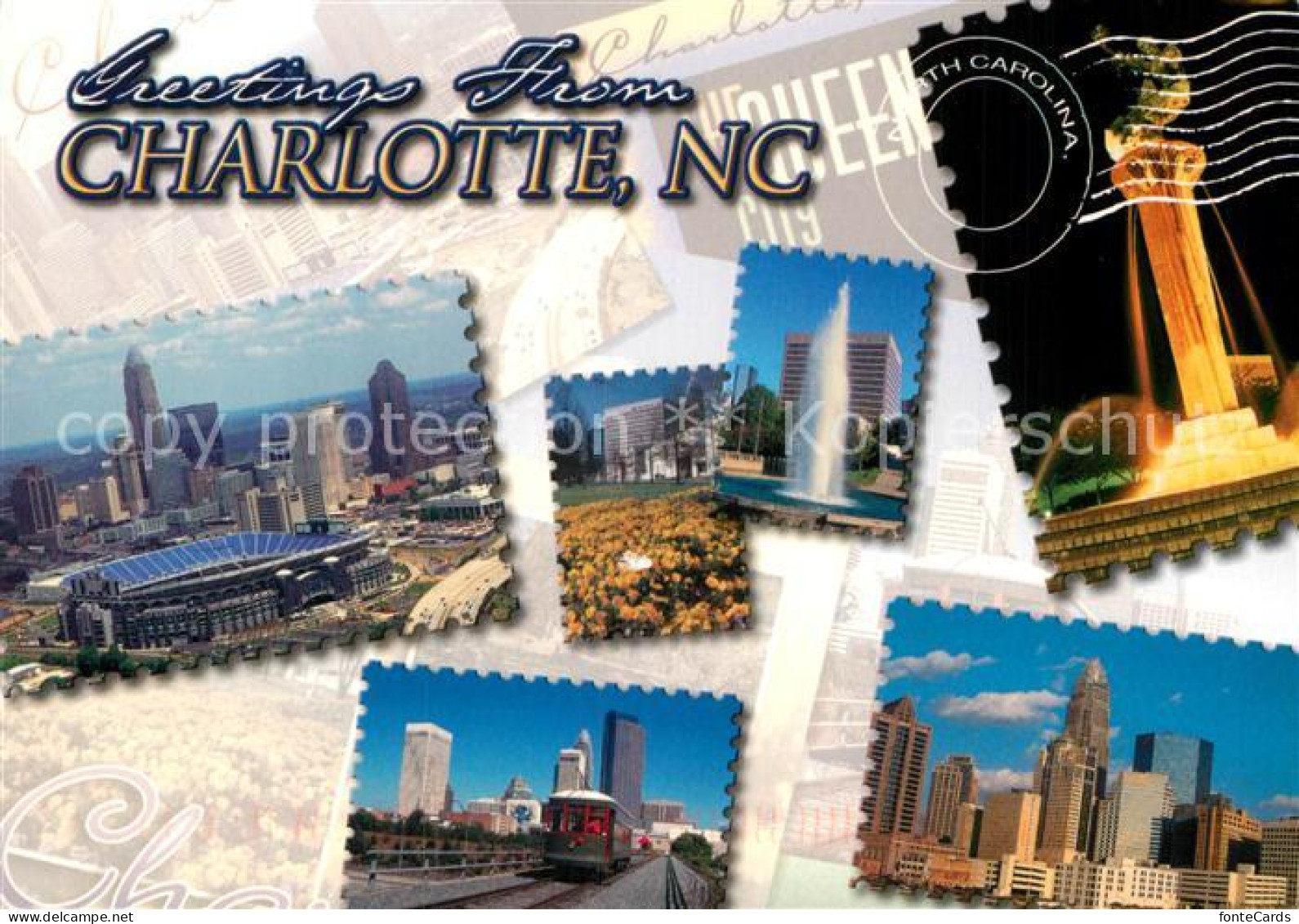 72970406 Charlotte_North_Carolina Fliegeraufnahme - Otros & Sin Clasificación