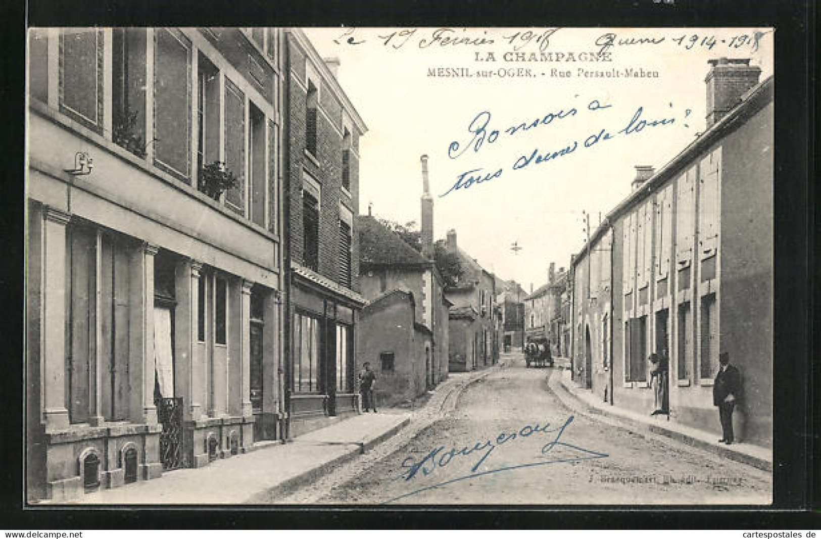CPA Mesnil-sur-Oger, Rue Persault-Maheu  - Other & Unclassified