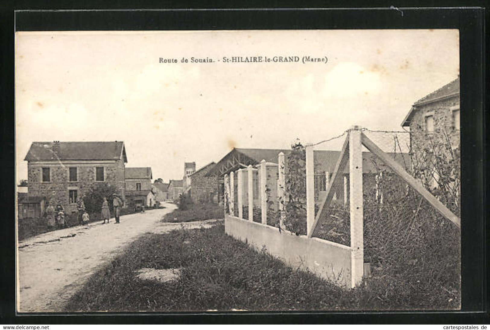 CPA St-Hilaire-le-Grand, Route De Souain  - Other & Unclassified