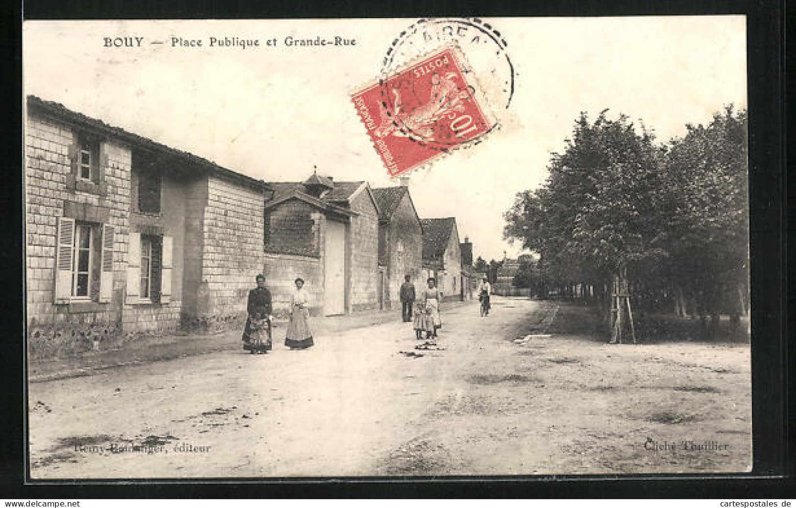 CPA Bouy, Place Publique Et Grande-Rue  - Other & Unclassified