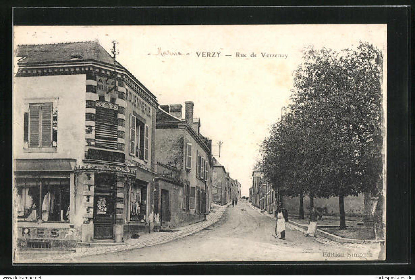 CPA Verzy, Rue De Verzenay  - Verzy