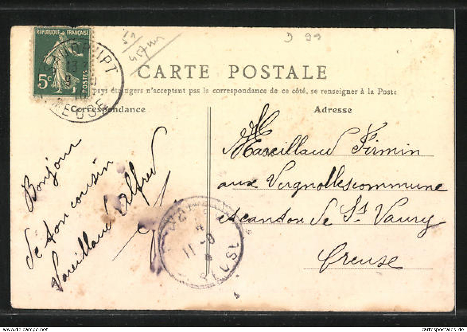 CPA Sommesous, Place De La Gare  - Other & Unclassified