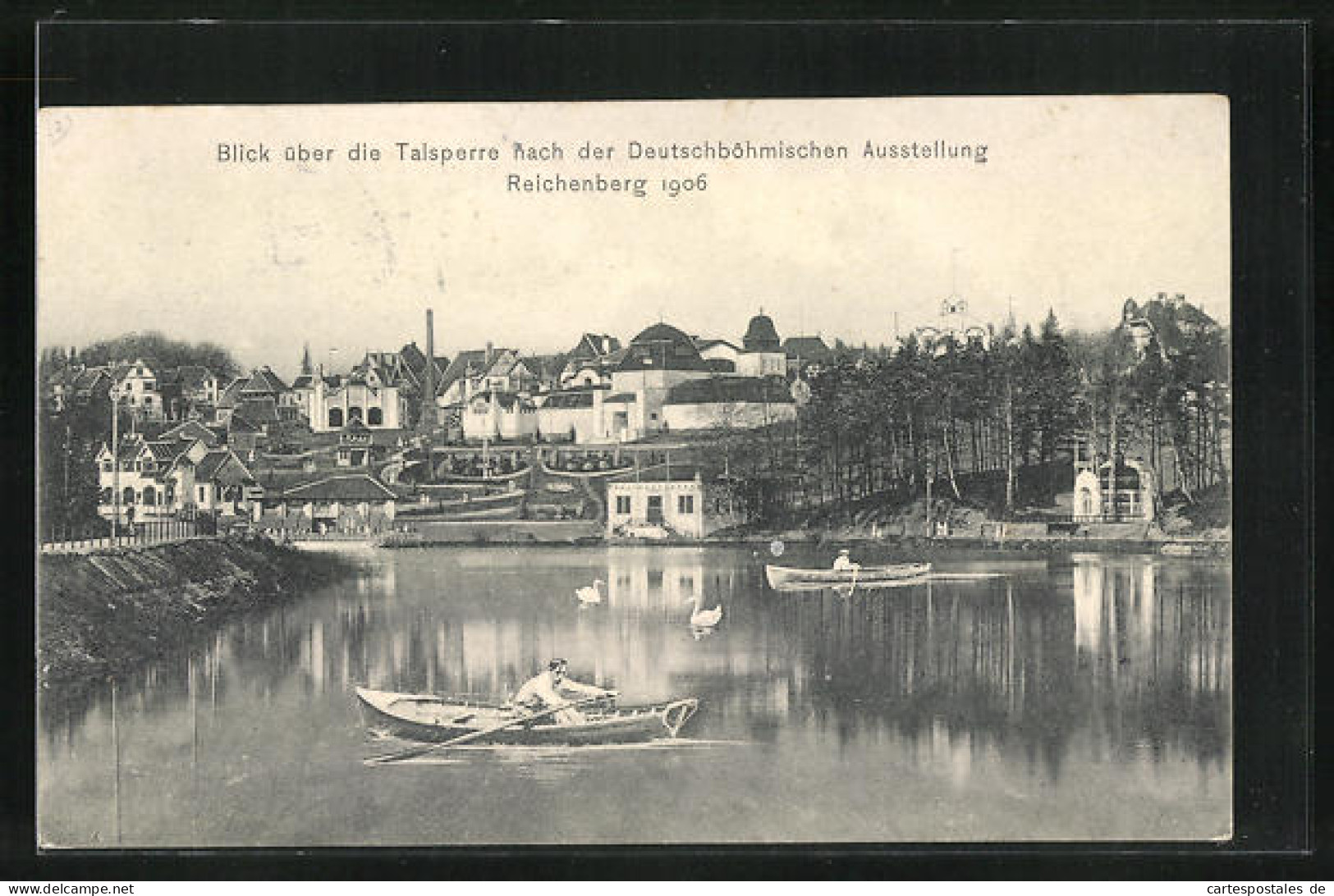 AK Reichenberg, Deutschböhmische Ausstellung 1906, Blick Von Der Talsperre Zum Ausstellungsgelände  - Tentoonstellingen