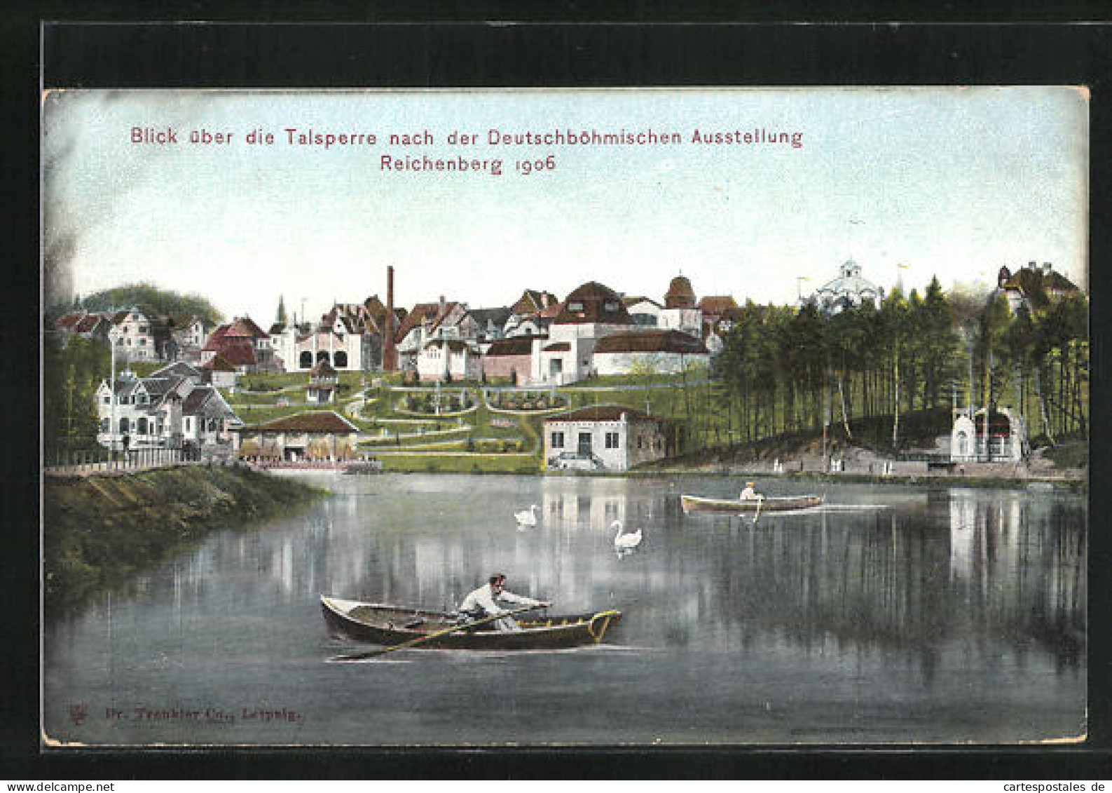 AK Reichenberg, Deutschböhmische Ausstellung 1906, Ausstellunggelände Vom Stausee Aus  - Ausstellungen