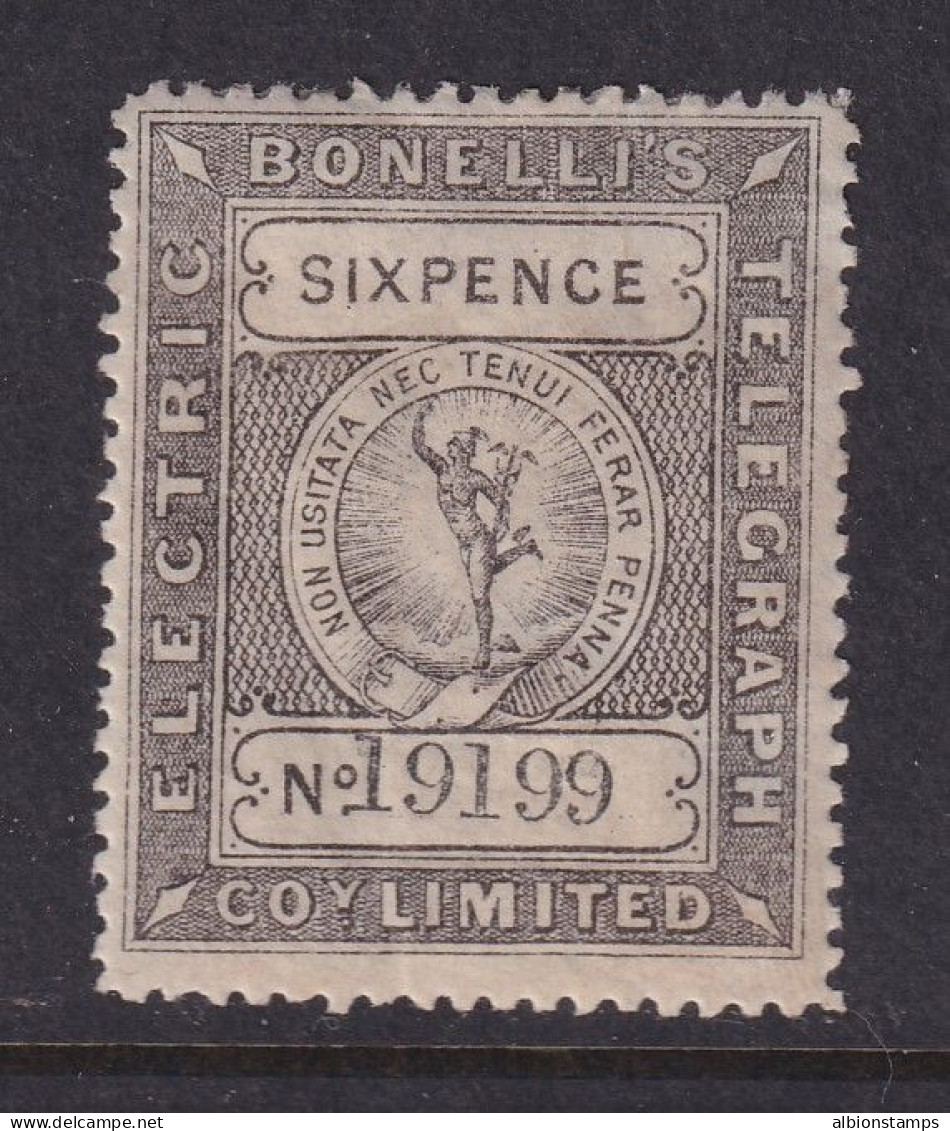 Great Britain, Hiscocks H2, Bonelli's Electric Telegraph Company, MHR - Revenue Stamps