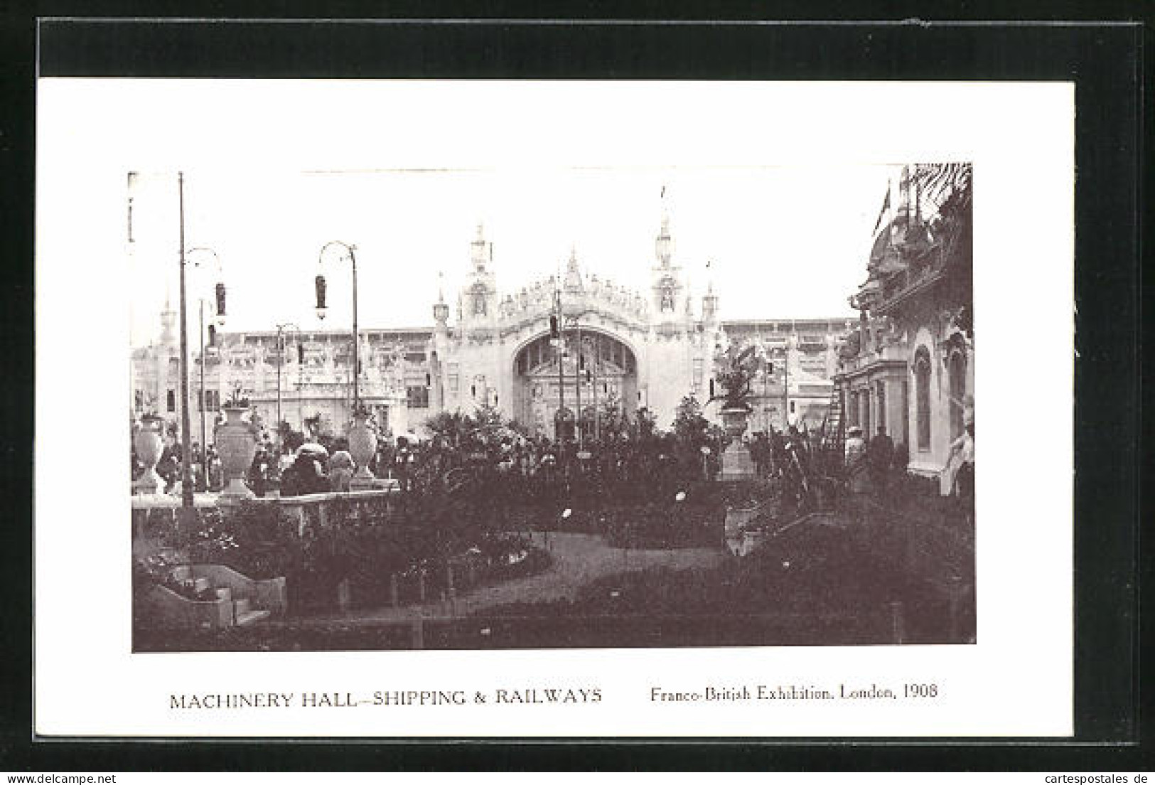 AK London, Franco-British Exhibition 1908, Machinery Hall, Shipping And Railways, Ausstellung  - Exposiciones
