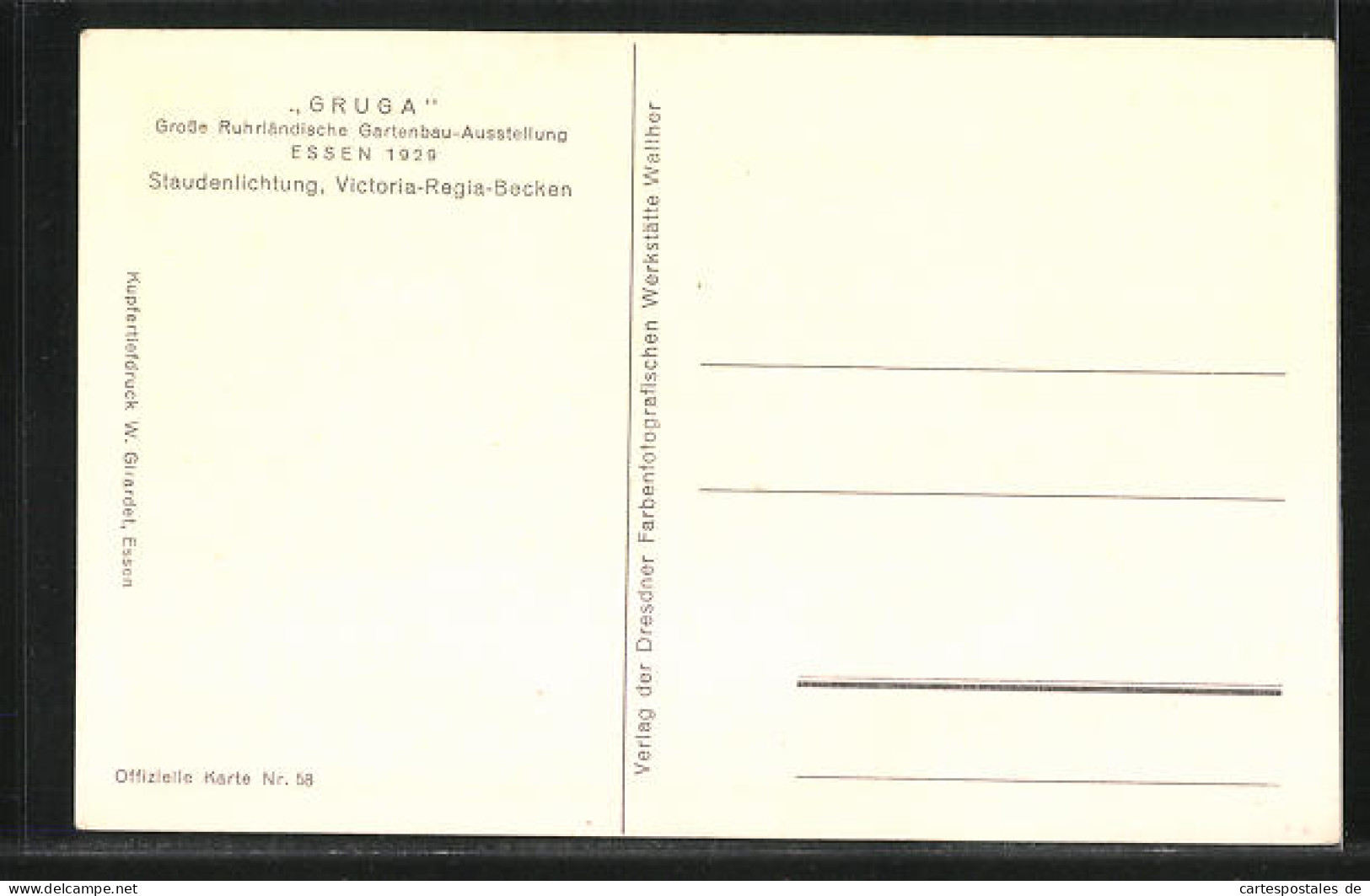 AK Essen, Grosse Ruhrländische Gartenbau-Ausstellung 1929, Staudenlichtung, Victoria Regia Becken  - Exhibitions