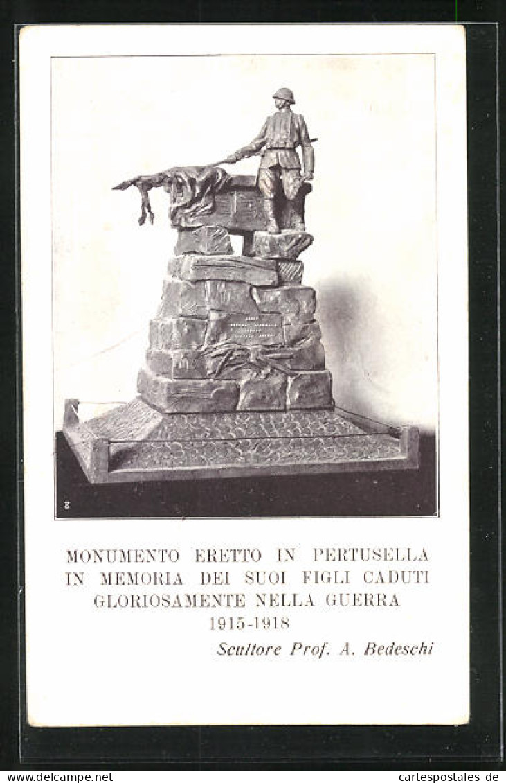 Cartolina Pertusella, Monumento Eretto  - Otros & Sin Clasificación